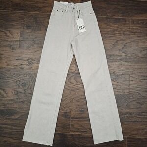 Zara Gray Flare & Wide Leg Jeans